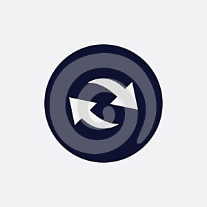 repeat icon, vector illustration. flat round icon
