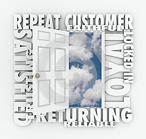 Repeat Loyal Satisfied Customer Open Door Reliable Client