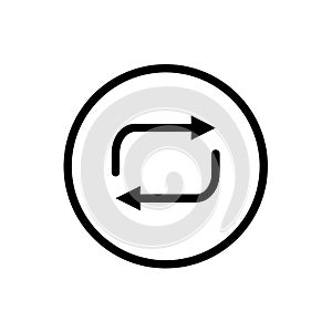 repeat, recyle, refresh - simple vector icon