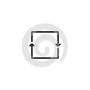 Repeat icon, loop symbol. Simple, flat design isolated on white background for web or mobile app