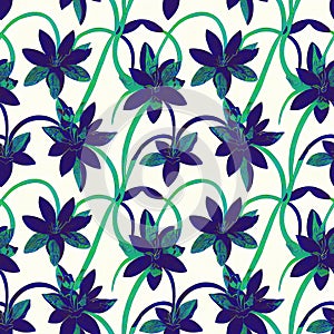 Repeatable flower pattern for design, print etc.
