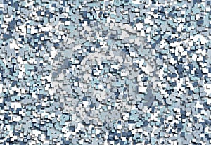 Repeatable pattern of arctic digital 3d military camouflage