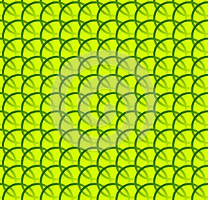 Repeatable pattern w/ interlocking circles, rings. Regular monochrome seamless geometric pattern.