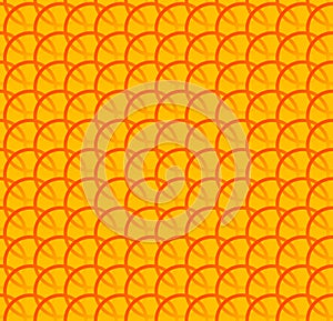 Repeatable pattern w/ interlocking circles, rings. Regular monochrome seamless geometric pattern.
