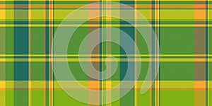 Repeatable patterns textile texture pattern, formal tartan vector background. Fuzzy fabric seamless plaid check in lime and teal