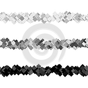 Repeatable random square pattern page separator line design set