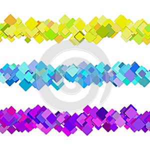 Repeatable square pattern paragraph rule line design set