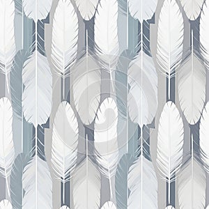 Repeated feather pattern with a vertical