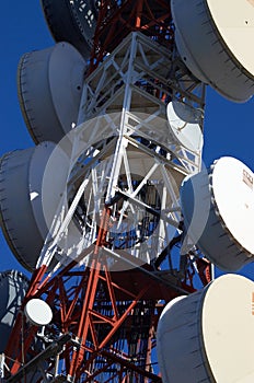 Repeater antennas located high up the mountain