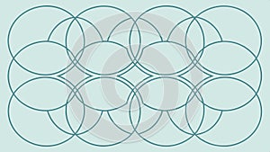 Repeating abstract pattern of overlapping circles vector design Generative AI
