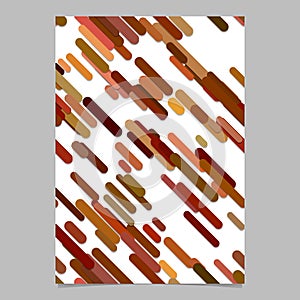 Repeating abstract random rounded diagonal stripe pattern page, brochure template