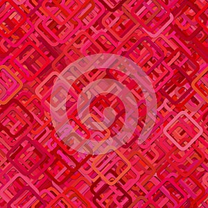 Repeating abstract square background pattern - vector graphic design from diagonal squares in red tones