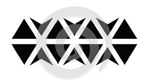 Repeating Black Geometric Triangles Vector - Abstract, Modern Pattern, Texture, vector design Generative AI