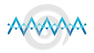 Repeating Blue Zigzag Pattern, Modern Geometric Texture, vector design Generative AI