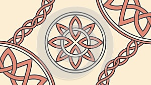 Repeating Celtic Knot Pattern: Traditional Geometric Design, vector design Generative AI