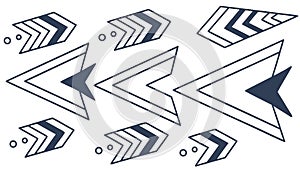 Repeating Chevron Arrows Pattern, Directional and Modern Graphic Design, vector design Generative AI