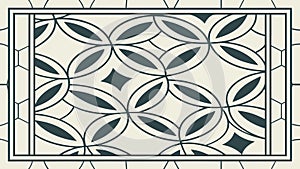 Repeating Circular Geometric Tile Pattern Abstract, vector design Generative AI