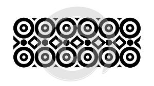 Repeating circular pattern, symbolizing unity and geometric design. vector design Generative AI