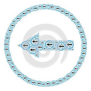 Left Rounded Arrow Recursion Mosaic of Itself Items