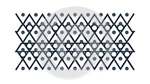 Repeating Diamond & Dot Pattern, Abstract Geometric Textile Design, vector design Generative AI