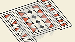 Repeating Diamond Geometric Floor Pattern, vector design Generative AI