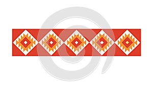 Repeating Diamond Pattern Decorative Border Element, vector design Generative AI