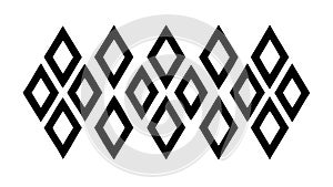 Repeating Diamond and Triangle Geometric Pattern, vector design Generative AI