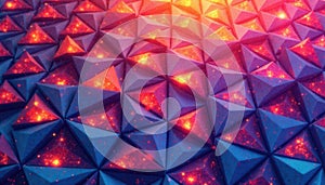 Repeating equilateral triangles forming a tessellation, blue, orange