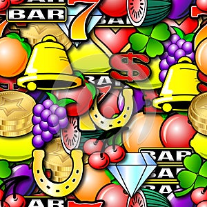 Repeating Fruit Machine Background
