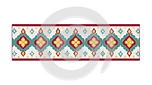 Repeating Geometric Diamond Border. Traditional Decorative Pattern. vector design Generative AI