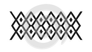 Repeating Geometric Diamond Pattern Border, vector design Generative AI