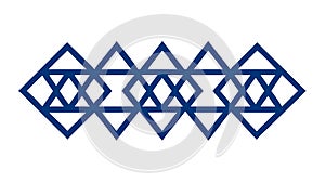 Repeating Geometric Diamond Pattern Vector Border Design, vector design Generative AI