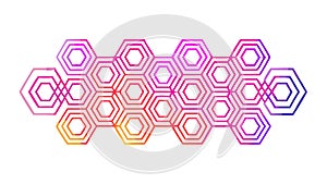 Repeating Geometric Honeycomb Hexagon Pattern Abstract Interlocking Structure, vector design Generative AI