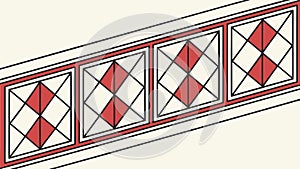 Repeating Geometric Pattern Border Decorative Vector, vector design Generative AI