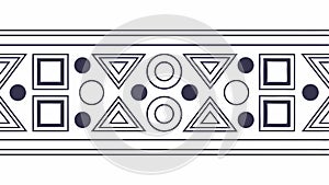 Repeating Geometric Pattern Border Design Element, vector design Generative AI