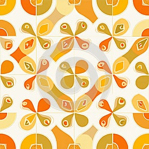 Repeating geometric pattern features abstract shapes and symmetrical designs photo