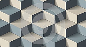 Abstract Isometric Cube Pattern Background