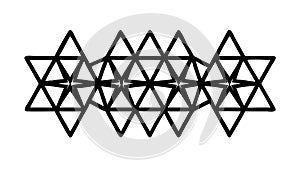 Repeating Geometric Star Pattern: Abstract Modern Design Texture, vector design Generative AI