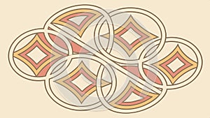 Repeating geometric tile pattern abstract background design element vector design Generative AI