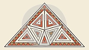 Repeating geometric triangle pattern, abstract design art background texture, vector design Generative AI