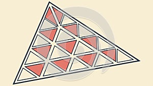 Repeating geometric triangle pattern, abstract modern design, vector design Generative AI