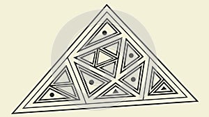 Repeating Geometric Triangle Pattern, Abstract Modern Design, vector design Generative AI