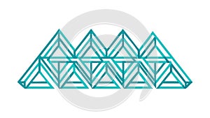 Repeating Geometric Triangle Pattern Design, vector design Generative AI