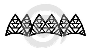 Repeating Geometric Triangle Pattern, Modern Textile Vector, vector design Generative AI