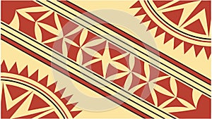 Repeating Geometric Tribal Pattern Border, vector design Generative AI