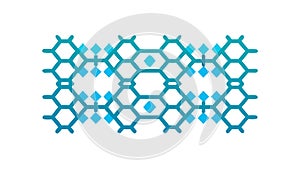 Repeating Hexagonal Grid Pattern, Modern Abstract Tech Background, vector design Generative AI