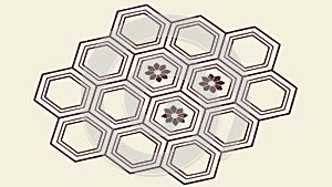 Repeating Hexagonal Pattern, Geometric Texture Background, vector design Generative AI