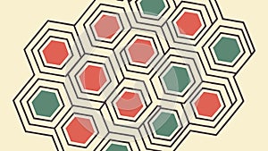 Repeating hexagonal pattern, symbolizing structure and efficiency, vector design Generative AI