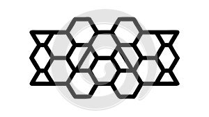 Repeating Honeycomb Hexagon Grid for Pattern Design, vector design Generative AI