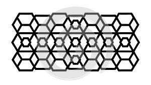 Repeating Honeycomb Hexagonal Pattern, vector design Generative AI